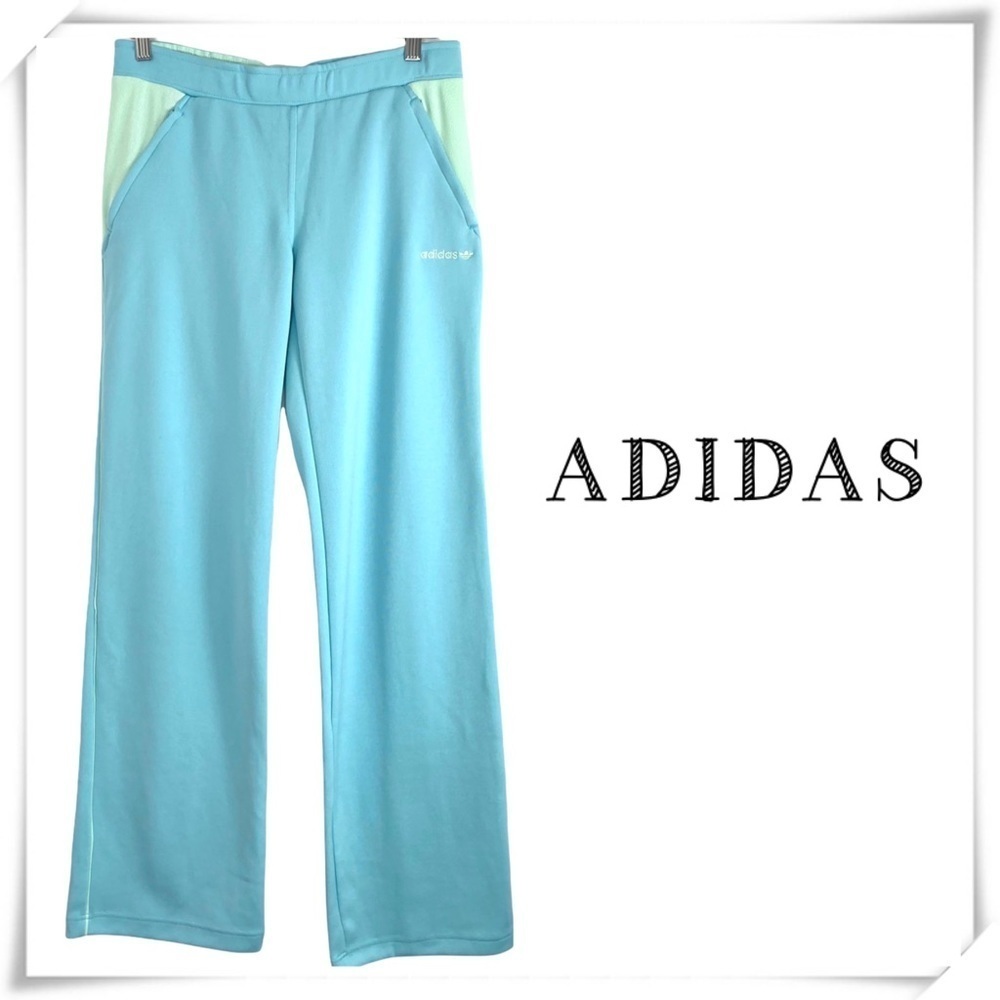 Adidas Straight Legs Track Pants Sweat Pants Light Blue